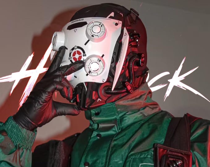 Monitor Soldier Cyberpunk Mask,futuristic Mask,cool Cosplay Party Masks ...