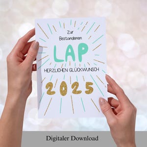 Arquivo para impressão | Cartão de felicitações LAP para imprimir | Cartão dobrável A4 desenhado à mão | Impressão digital | Cartão estilo Procreate | Cartão faça você mesmo