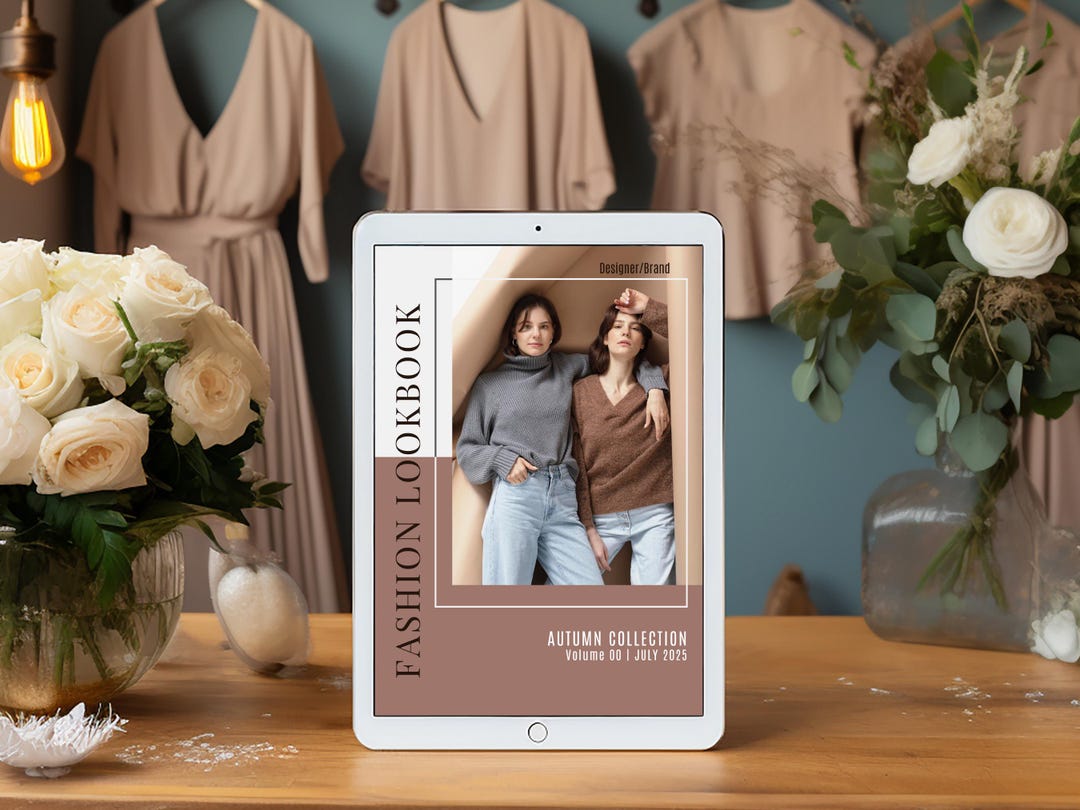 Canva Fashion Lookbook Template Product Catalog & Style Guide Digital