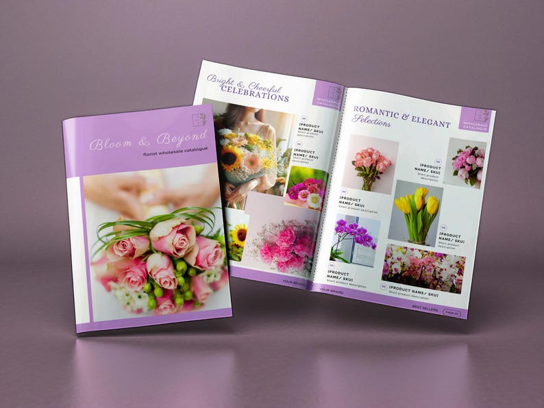 Floral Wholesale Catalog Template: Florist Gift Guide (canva Editable ...