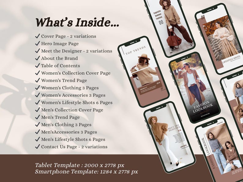 Canva Fashion Lookbook Template Product Catalog & Style Guide Digital