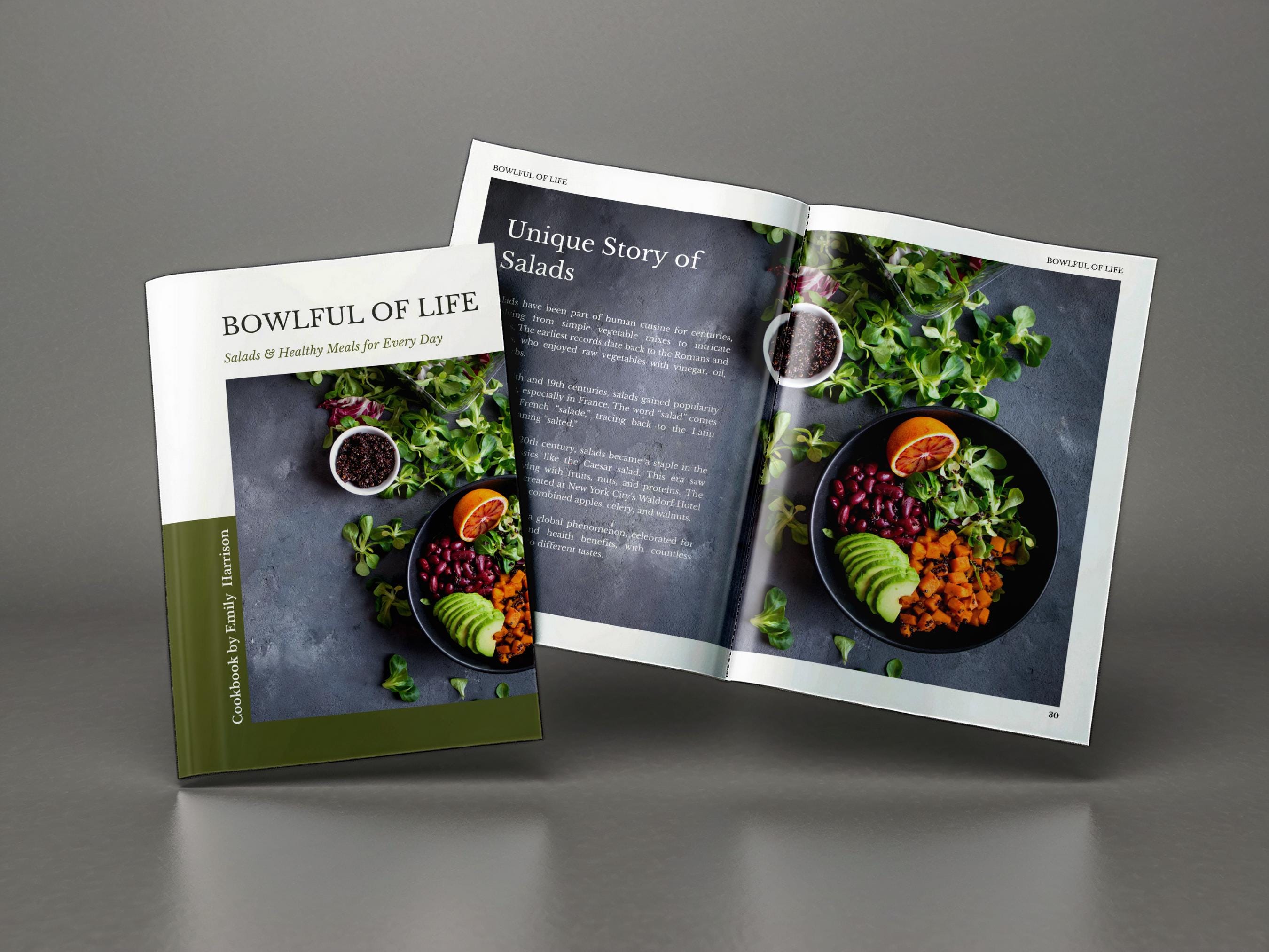 Cookbook Template Digital Printable Recipe Cookbook Template Editable ...