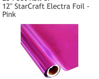 StarCraft Electra Foil – US Imported Heat Foil - PINK - 1 ft used