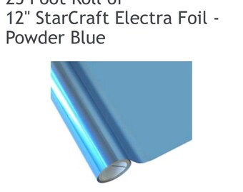 StarCraft Electra Foil – US Imported Heat Foil - POWDER BLUE - 1 ft used