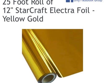 StarCraft Electra Foil – US Imported Heat Foil - YELLOW GOLD - 1 ft used