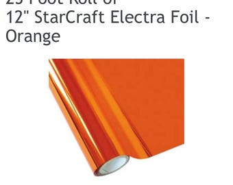 StarCraft Electra Foil – US Imported Heat Foil - ORANGE - 1 ft used