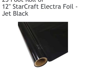StarCraft Electra Foil – US Imported Heat Foil - JET BLACK - 1 ft used