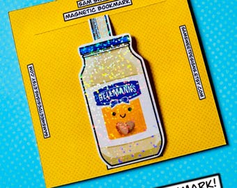 Hellmann's Mayonnaise Magnetic Bookmark – Kawaii Book Lover Gift