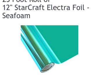 StarCraft Electra Foil – US Imported Heat Foil - SEAFOAM BLUE - 1 ft used