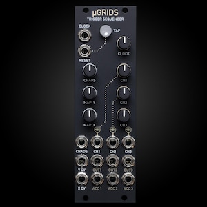 MicroGrids - 8HP Version of Mutable Instruments Grids / uGRIDS / Eurorack Modular /// Black & Gold Panel