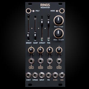 RINGS 12HP Version of Mutable Instruments Rings /// Rangoon //// Eurorack Modular /// Black & Gold