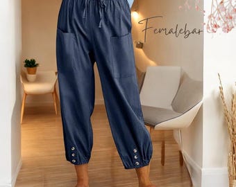 Ladies Linen Trousers, Women's Casual Pants, High Waist, Linen Pants Women, Linen Pants Loose Fit, Relaxed Fit, Luxury Pants, Gifts for her