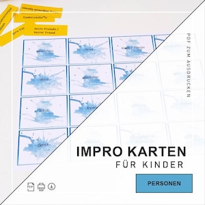 Storyteller Cards – Printable PDF | Children invent stories with imaginative characters | Small format