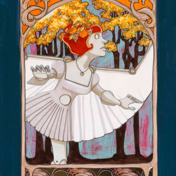 Time of the Dapper Men- 4 Seasons Autumn/Zoe Giclee Print