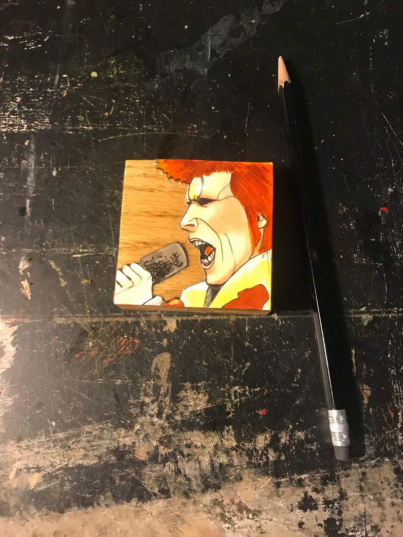 Ziggy Stardust\u2014Original Decoupage Art
