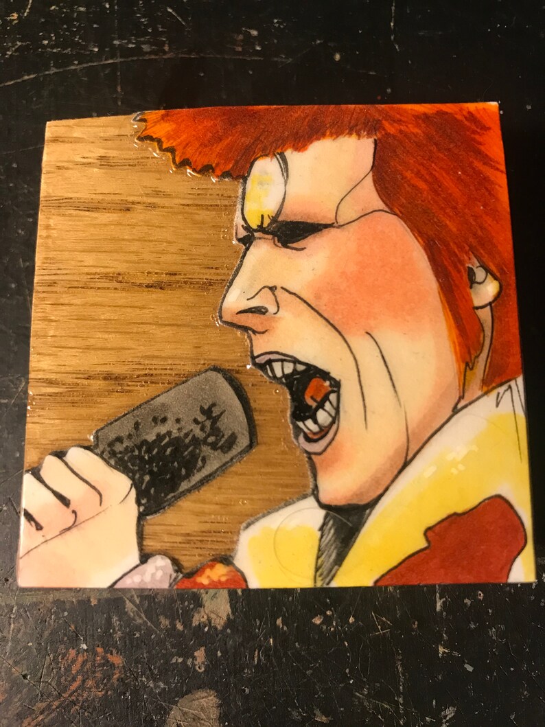 Ziggy Stardust\u2014Original Decoupage Art