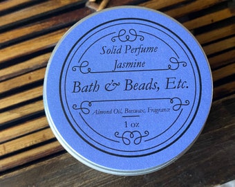 Jasmine Scented Solid Perfume All Natural Ingredients