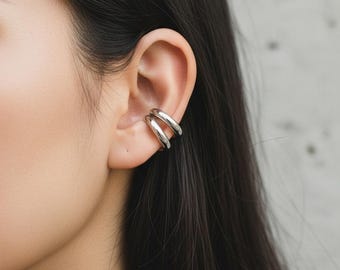 Minimalistische Ohrklemmen aus Edelstahl – ohne Piercing – 2er-Pack