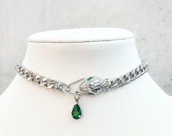 Premium Teardrop Snake Choker Necklace - Gothic Snake Choker - Gifts For Her