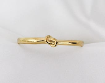 Knotted Gold Bangle