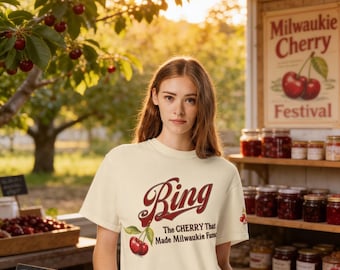 Big Bing Cherry T-Shirt – Unisex Garment-Dyed Heavyweight Tee