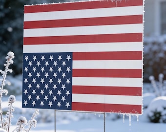 Dire Distress American Flag Yard Sign – A Call for Change