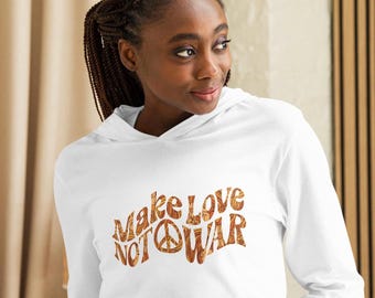 No War Hooded Long Sleeve Tee