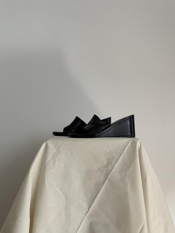 Ann Demeulemeester black wedge sandals