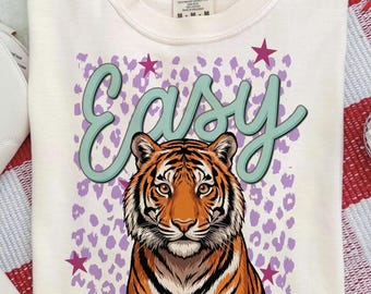 Adretter Einfacher Tiger Png, Lustiger sarkastischer PNG, Snarky Buntes Hemd Gekritzel Design, Tiger Leopard Png, Girly Png, Boutique Png