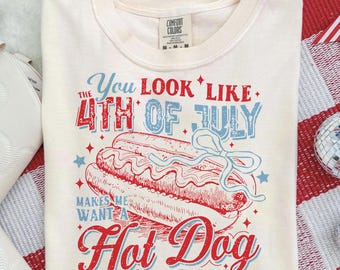 Sie sehen aus wie der 4. Juli PNG, Retro Amerika Hot Dog Png, lustige 4. Juli Png, Unabhängigkeitstag Digital Download