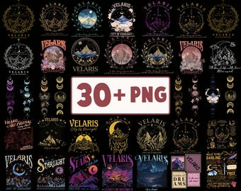 ACOTAR Velaris Png Bundle, SJM Merch Png, Velaris City Of Starlight Png, Court of Dreams Png, The Night Court Png, Fantasy Book, Bookish Png