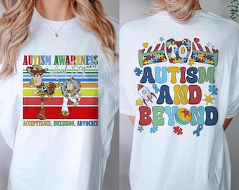 Toy Story Autismus Bewusstsein Png, Zu Autismus und darüber hinaus Png, Buzz & Woody Autismus Png, Inklusion Png, Es ist in Ordnung, anders Png zu sein