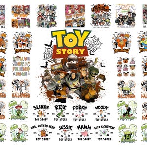 70+ Halloween Cartoon Friends PNG Bundle, Cartoon Halloween Toy Png, Scary Movie, Spooky Season, Halloween Character, Halloween Skeleton Png