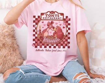 Tony's Restaurant Lady und der Tramp Valentine Png, Lady und der Tramp Png, Tony's Restaurant digitaler Download, Disney Valentine digitale Datei