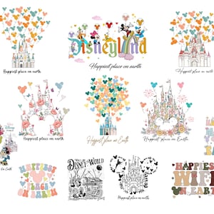 The Happiest Place On Earth Png Bundle, Magical Castle Png, Mouse Castle, Magical Kingdom, Family Vacation, Family Trip 2025, Magic Kingdom
