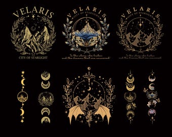 16 Acotar Velaris Png Bundle, Velaris City Of Starlight Png, The Night Court, Court of Dreams, SJM Merch Png, Bookish Png, Fantasy book