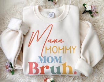 Mama Mommy Mom Bruh PNG, Muttertag Png, Mom Shirt Design Degital Download, Geschenk für Mom, Mom Life Png