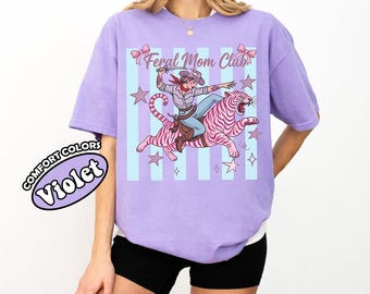 Feral Moms Socıal Club Png, Muttertag Png, sarkastische Mutter Png, Vintage Grafik Png, trendige Mutterkleidung, jemandes wilde Frau