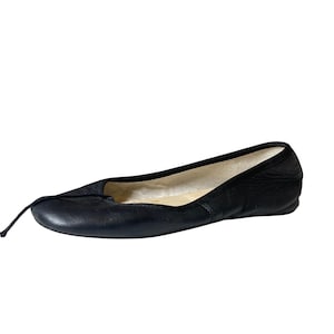 Bailarinas Repetto Ruby Ball AD de piel negra, talla 38,5 (francés), talla 37 (UE), fabricadas en Francia.