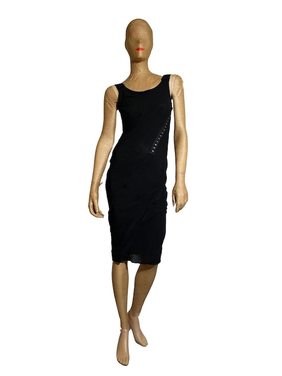 dolce and gabbana bodycon dress Vintage D&G Black Lace Bodycon Slip Dress Size M main image 1
