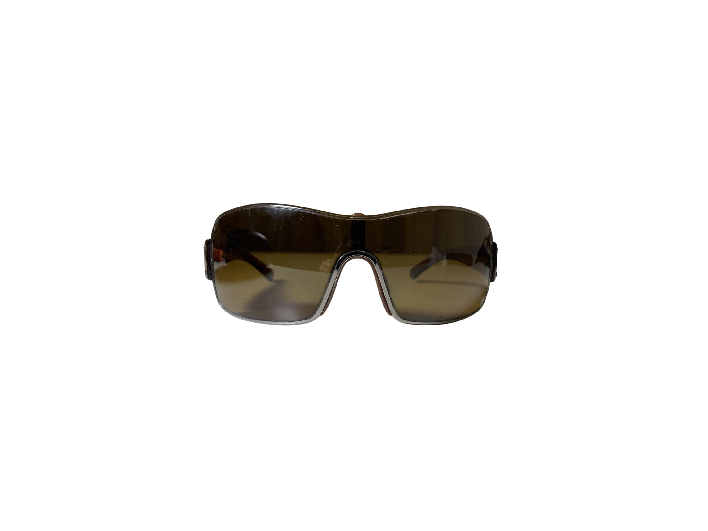 Vintage Prada Brown Shield Sunglasses Y2K Futuristic - Etsy