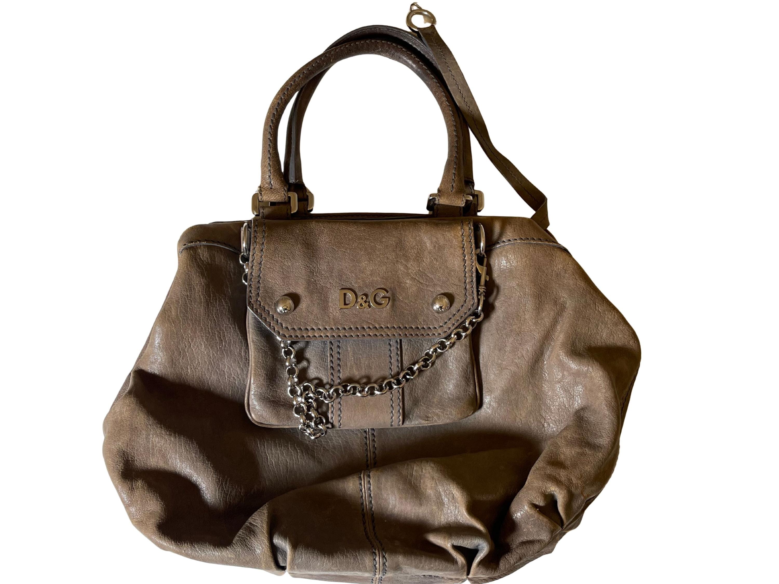 Sac & Portefeuille Dolce & Gabbana Vintage | Marron, Cuir & Tissus | Style Fourre-tout