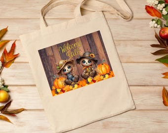 Cute Scarecrow Fall PNG, Welcome Fall Sublimation Design, Autumn Pumpkin Digital Download
