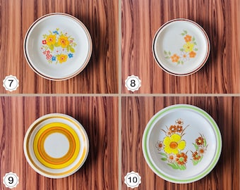 Vintage 1970-90s "Your Choice" Stoneware Dinner/Salad/Bread Plates - Mix & Match