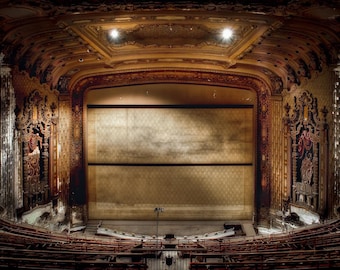 Chicago Neglected Beauty, Fine Art, Architectural surreal color photography uptown theater "Re-Focus"