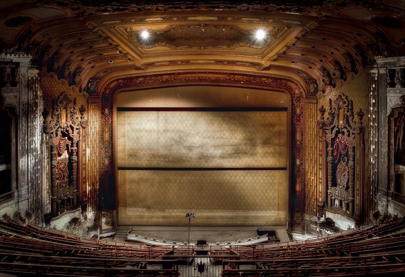Chicago Neglected Beauty, Fine Art, Architectural surreal color photography uptown theater Re-Focus image 1