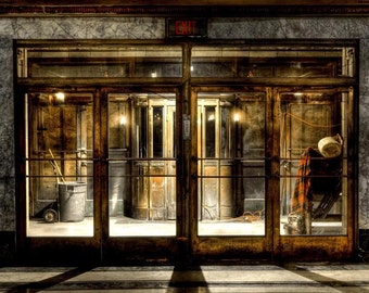 Neglected Beauty, Fine Art Print, Abandoned Building, Chicago Architecture, color photography "Welcome"