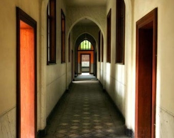 Belgium Neglected Beauty, Abandoned Building, Fine Art Print,  Architecture, color photography "Silence Please"