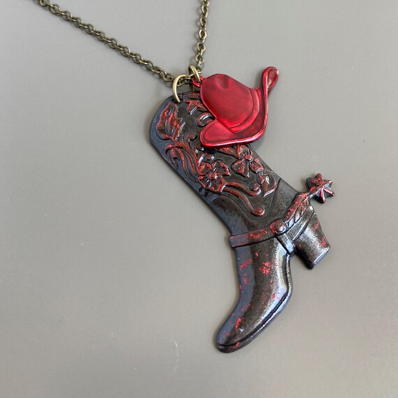 Ketting Cowboy Laars op wenskaart – Kodiak Country en Western Store
