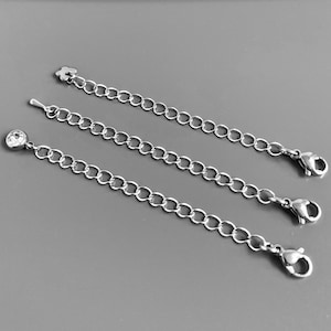 Sterling Silver Extender Chain, Necklace Extender, Make Necklace